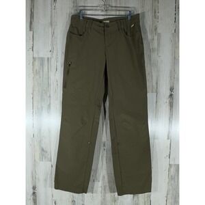 Ascend Womens Cargo Pants Size 8 (32x31) Olive Green Nylon Blend Roll Tab Hem